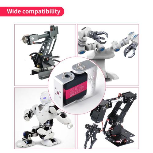 RDS3218 20KG Dual Shaft U-Mount RC Digital Servo - Waterproof Robot Arm Servo - High Torque Full Metal Gear Servo with U-Mount Bracket for DIY Baja Ca