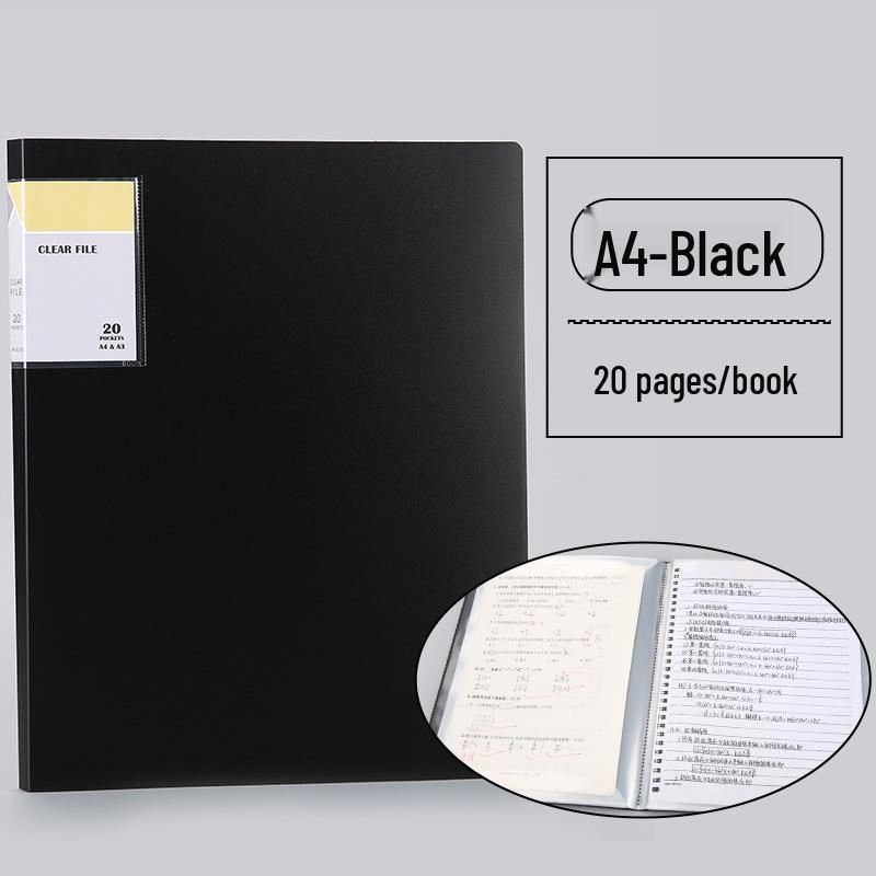 A4 Non-Reflective Erasable Music Score Clip with Large Capacity Multi-Layer Transparent Insert Folder