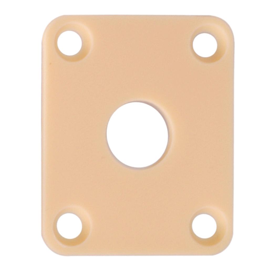 

Square Guitar Jack Socket Plate Plastic Replacement Accessory for Electric Guitar Maintenance кремовый