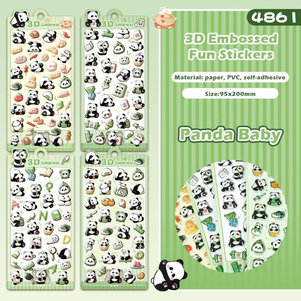 4pcs/Set Capybara 3D Drop Relief Sticker DIY Scrapbooking Journaling Crystal Stickers