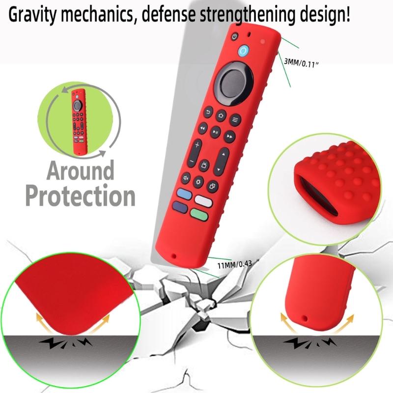 Silicone Case for Fire TV Stick 4K Max2023 Remote Protective Cover Anti-Slipping Box Bag Anti-dirt Sleeve