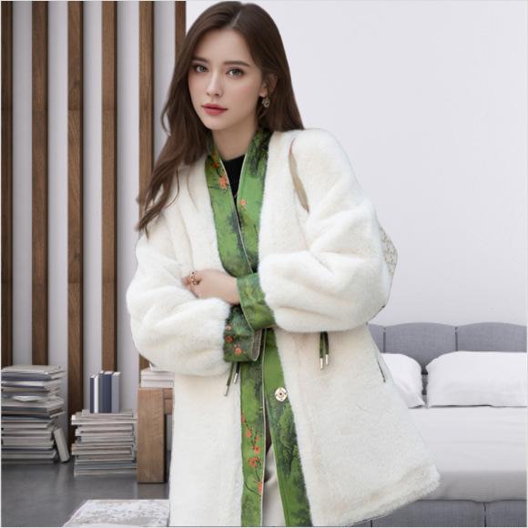

Temperament mother winter imitation mink velvet fur coat medium old lady wide too warm cotton coat coat 4XL (recommended 150-87.5 kg)