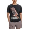 Under Armour Project Rock Koszulka z nadrukiem zwierzęcym z okrągłym dekoltem Męskie Topy Czarny 1383224-001