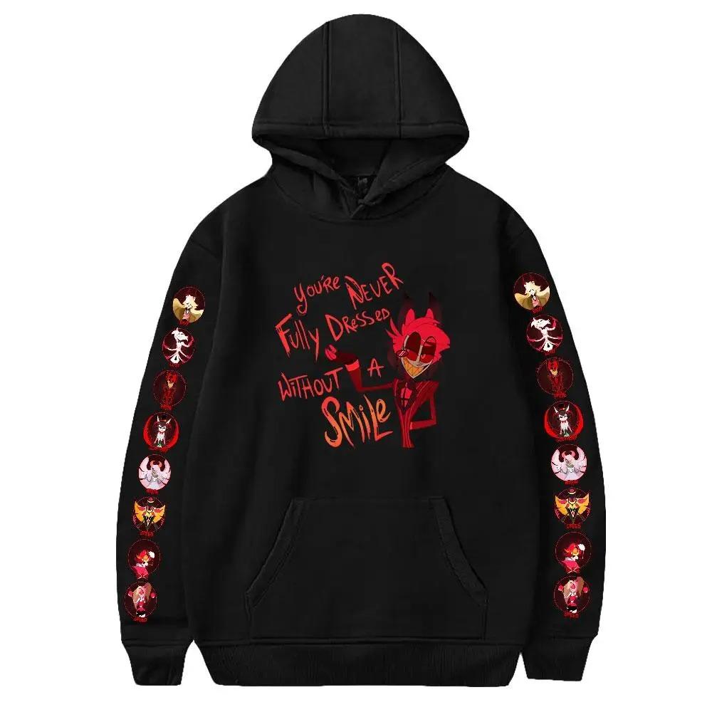 

Hazbin Hotel Anime Graphic Print Hoodies Long Sleeve Harajuku High-end Luxury Hot Product Sweatshirt Oversized Hoodies S