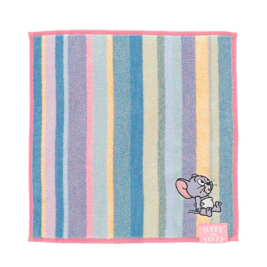 Marushin Tom and Jerry Antibacterial and Deodorizing 4105106300 Handkerchief, Stripe/Taffy, Treatment,