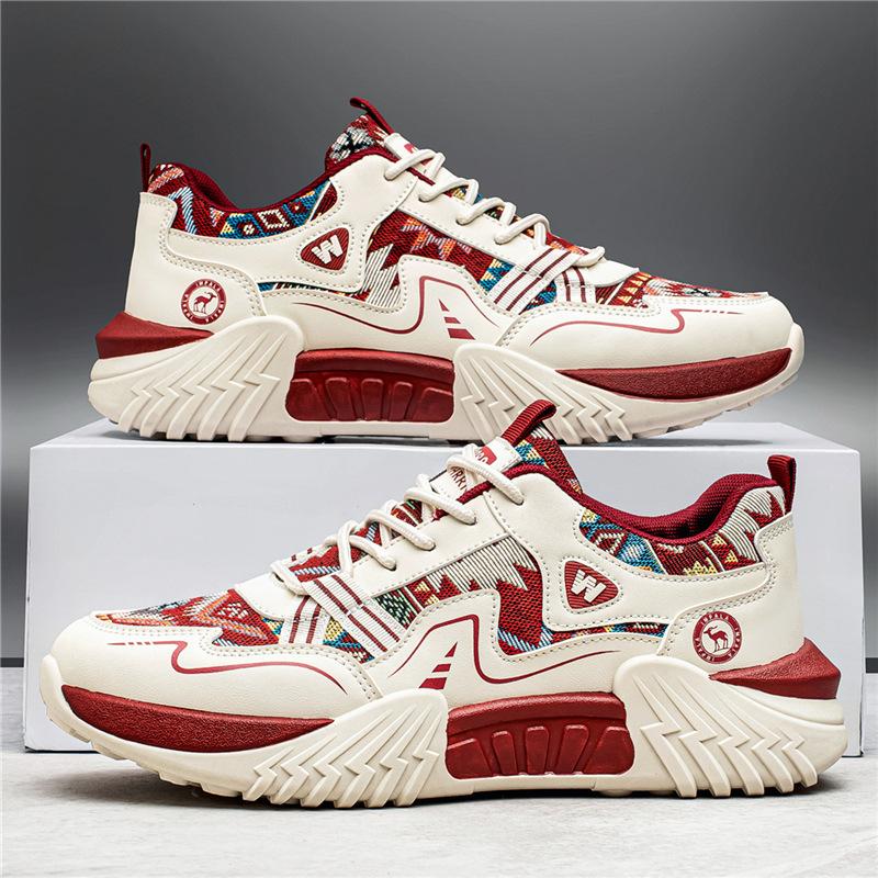 New ModelMen'S Shoes Summer Canvas Forrest Gump Sneakers Teen Low-Top Comfortable Retro Dad Shoes Platform Shoes