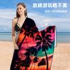 New printed beach towel microfiber quick-drying beach towel summer sunscreen shawl does not account for sand plus large swimming bath towel