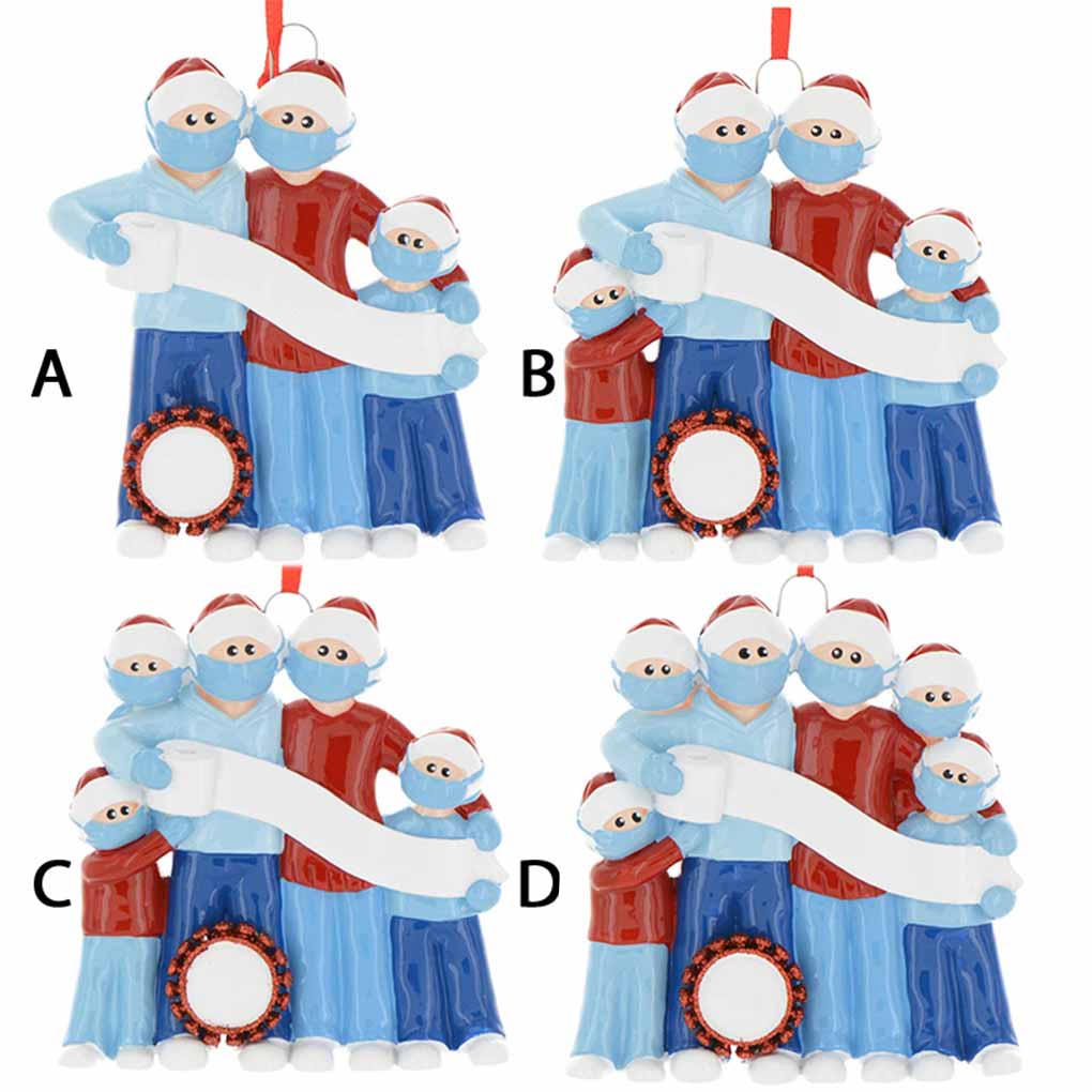 2020 Xmas Christmas Tree Hanging Pendant Ornament ADD Name DIY Family Decoration