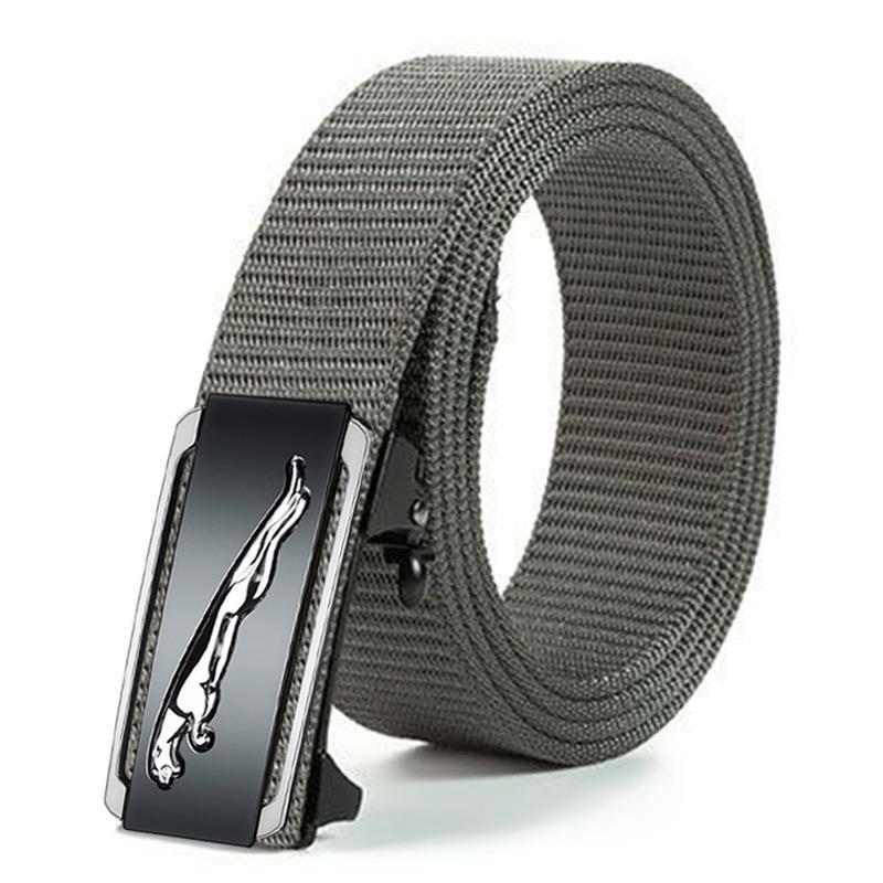 Men'S Toothless Automatic Buckle Woven Canvas Belt Belt Casual Nylon Tactical Pants Belt Military Training Outdoor Belt