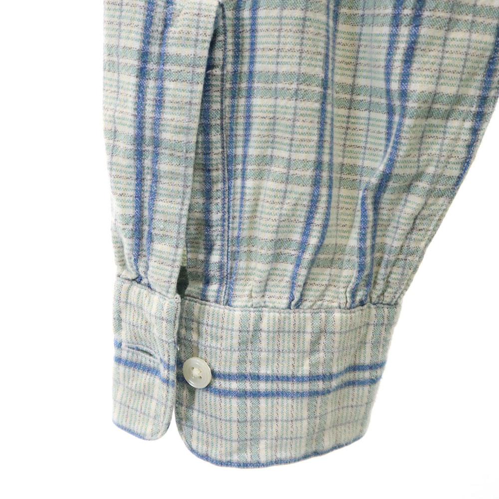 RRL 90s Initial tag Red 3 stars Old Check Pattern Long sleeve half button shirt Men's Used