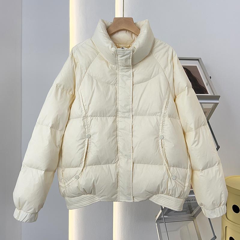 Pinghu down jacket women's winter new short thickened duck down jacket elegant wind