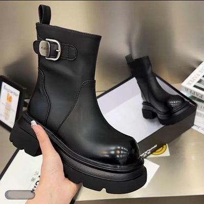 2025 Stylish Thick-Soled Platform Martin Boots - Versatile British-Style Women's Fashion Footwear
