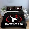 Karate figure with text. Bedding sets Duvet cover sets Duvet covers Pillowcases(1* Duvet Cover 2* Pillowcases without duvet insert)