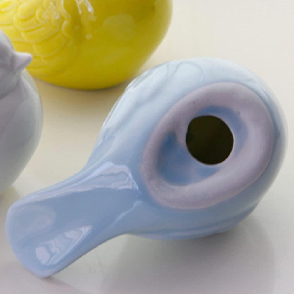 1/2pcs Ceramic Porcelain Bird Figurine Statue Yellow/Blue Home Decor Bird Ornaments  Living Room
