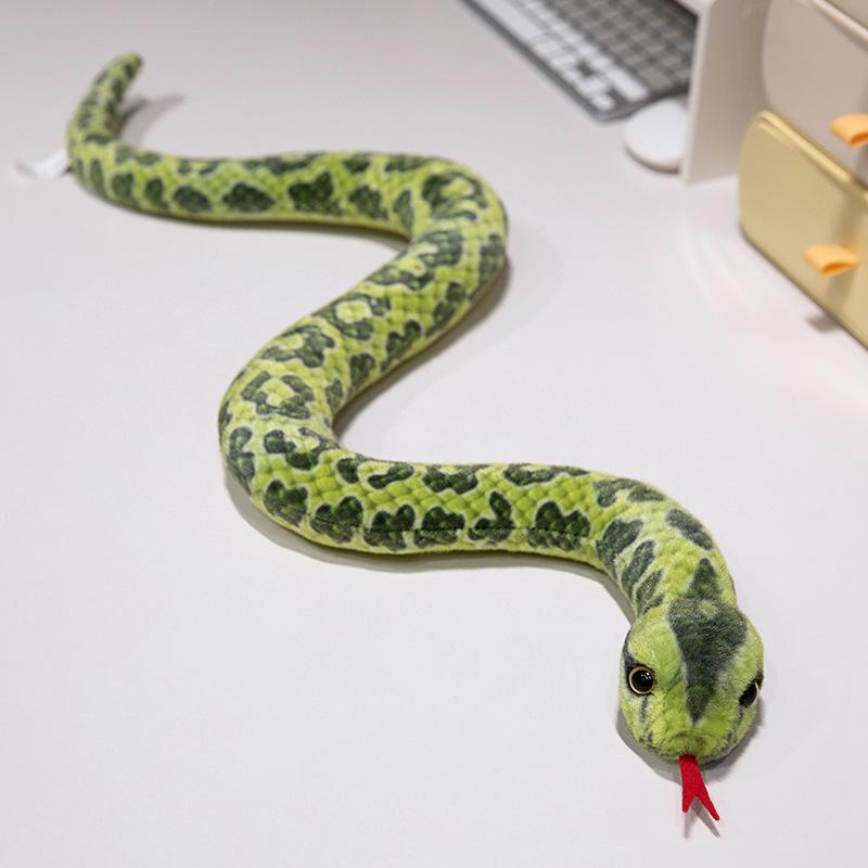 Doll S-Curved Python Anaconda Snake Plush Toy Halloween Prank Zodiac Gift