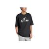 Adidas Sports Lifestyle Series Casual Animal Pattern Fashion Round Neck Short Sleeve T-Shirt Unisex T-Shirts Black JZ3274
