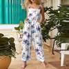 Women's Casual Jumpsuit Sleeveless Fashion Floral Print Jumpsuit