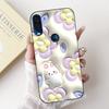 For Motorola One Vision One Macro Phone Case Motorola P50 Back Cover Soft Matte Silicone Slim Fundas Lovely Panda Rabbit Flower