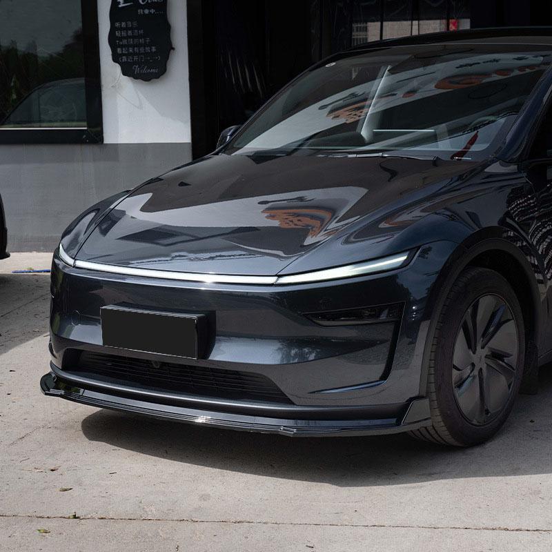 For New Tesla Model Y Juniper Launch 2025+ Front Bumper Front Lip Front Shovel Kit Sedan Body Spoiler Splitter Chin Guard Kit