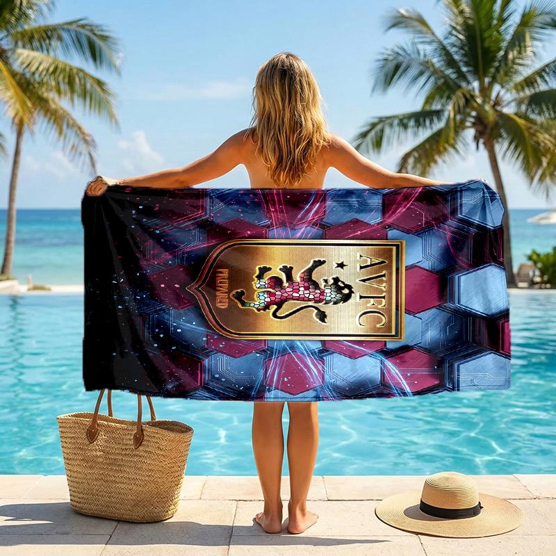 Asciugamano da Spiaggia Aston Villa Football in Morbida Microfibra Asciugatura Rapida Assorbente per Spiaggia Piscina Viaggio