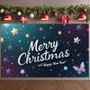 Merry Christmas Banner Starry Theme Celebration Banner Xmas Banner Decorative Pattern For Office Decor Family Reunion New Year