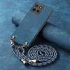 For Motorola Moto G15 4G Retro Leather Phone Back Cover with Adjustable Strap