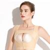 Body Shaper Women Breast Bust Push up Bodysuit Lady Straight Back Correction Double Buckle Nylon Medium Control