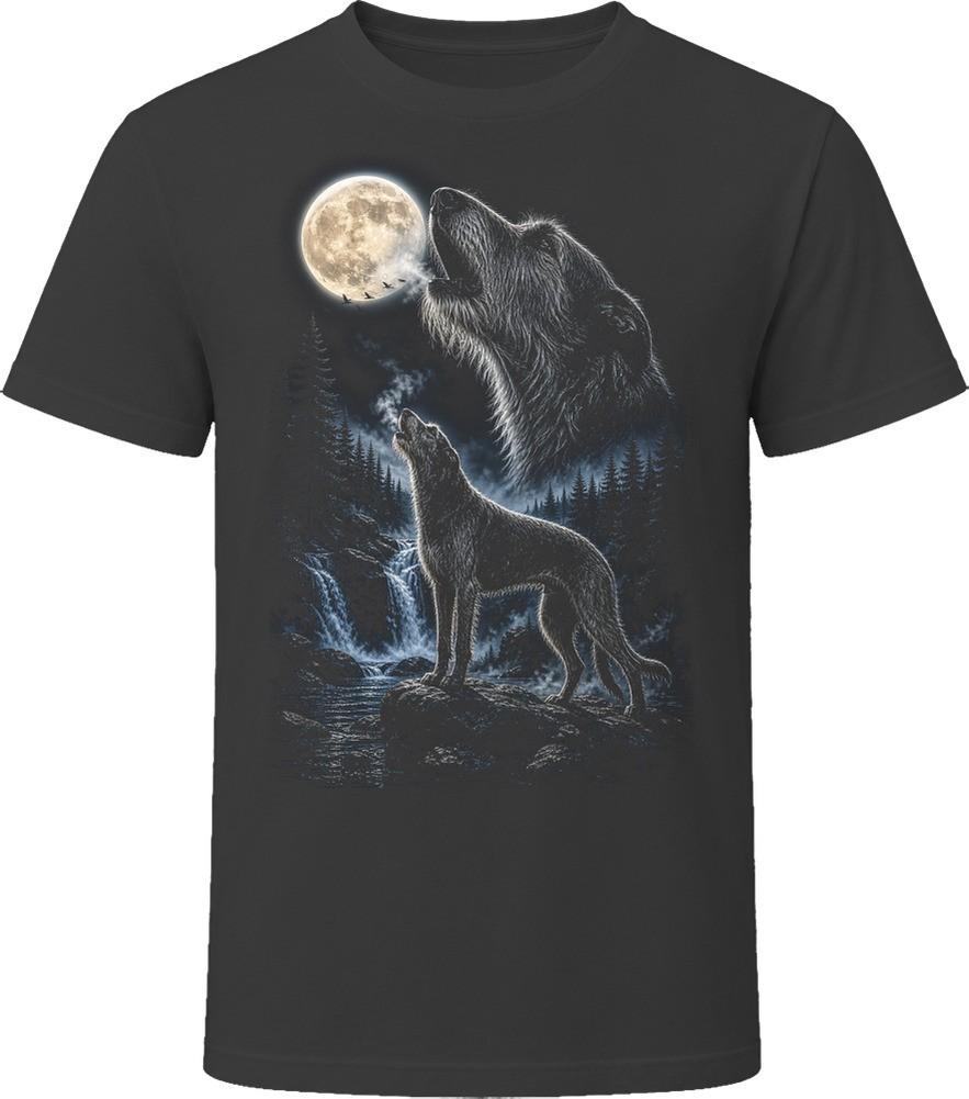 Scottish Deerhound Dog Howling at the Moon T Shirt