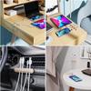 SOULWIT Cable Clip for Lightning USB Charging Headphone Mouse Keyboard Desk Cords Tape Clip Grain Pattern 357 3-Cable Holder/Cable Cables, Cables,