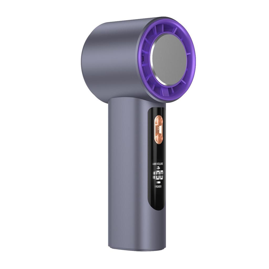 Mini USB Handheld Fan with 100-Speed Digital Display and Cooling Ice Pack