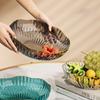 Piatto da frutta trasparente di lusso leggero per la casa, piatto da frutta per snack, soggiorno, tavolino da caffè, piatto per caramelle e snack, scatola per frutta secca