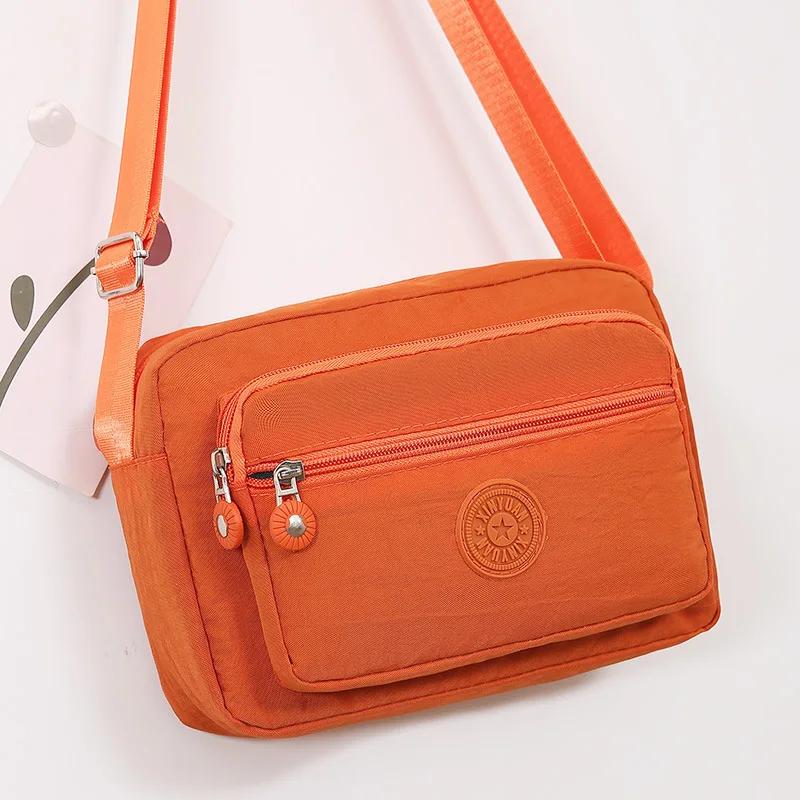New Simple Lightweight Waterproof Nylon Crossbody Bag Fashionable Small Square Single Shoulder Bag for Women Trendy And Versatil