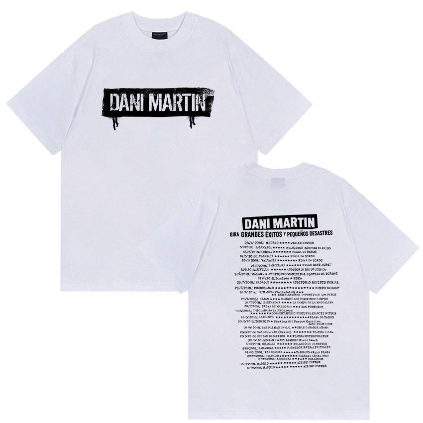 Rock Band Dani Martin Tour 2026 Print T Shirt Mens Vintage Gothic Short Sleeve Tshirts Hip Hop ONeck Oversized Cotton Tshirt