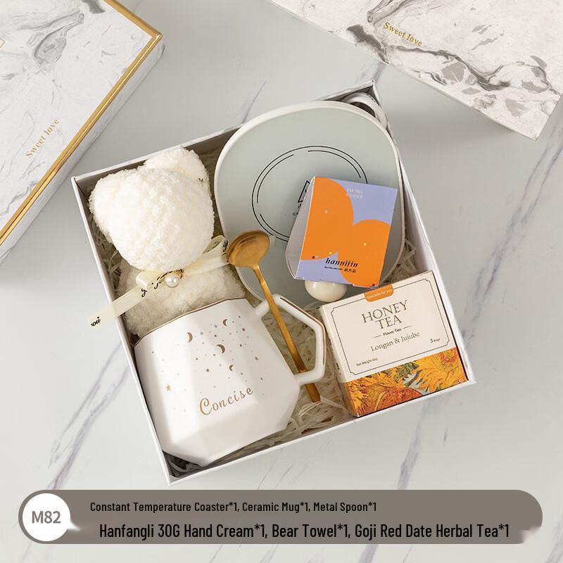 Elegant Ceramic Cup & Hand Cream Gift Set M82