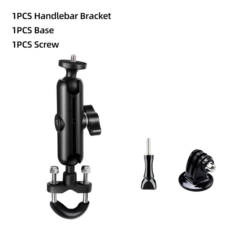 Motorcycle Handlebar Mount Mirror Holder Bicycle Mount For GoPro 13 12 11 10 9 Insta360 SJCAM DJI Osmo Action Camera Accessories