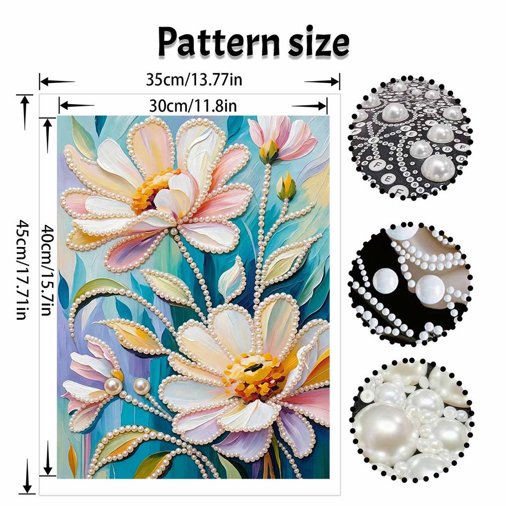 Pearl painting handmade diy 5D pearl painting kit flower design home wall decoration art