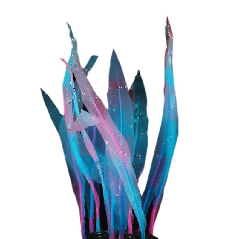 Aquarium Soft Kelp Artificial Silicone Plant Move With Water Flows 7 Inch High Realistic Seaweed Fish Tanks Decorations