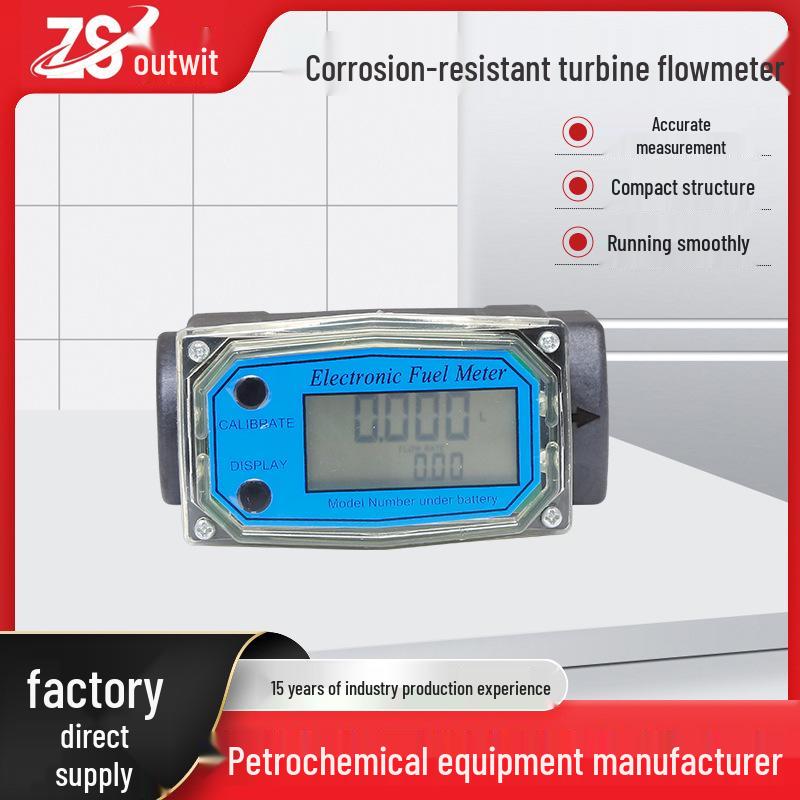 Digital Display Turbine Flow Meter for Liquids: Diesel, Gasoline, Methanol, Kerosene, Water