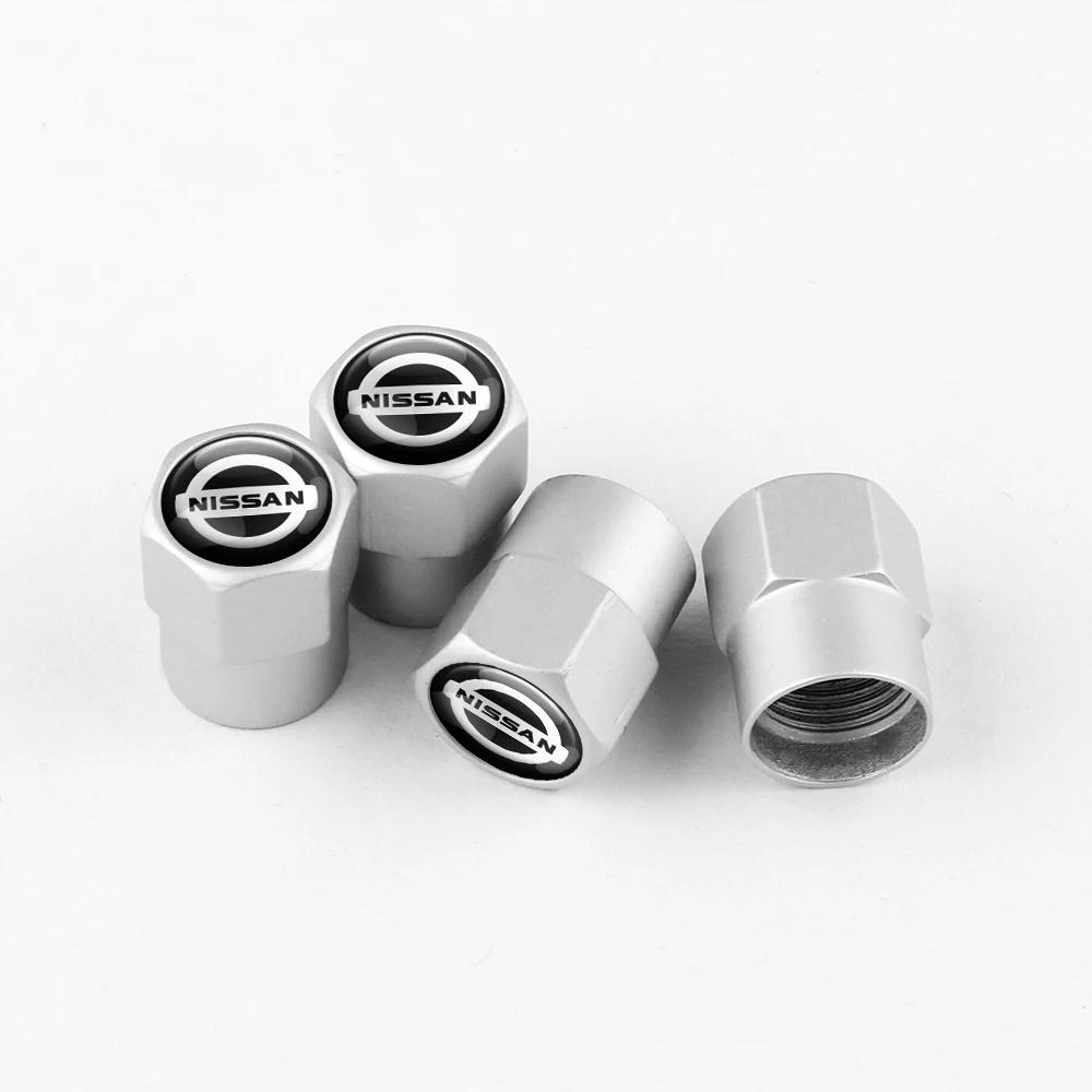 CGCBZC1 4pcs Car Tire Valve Cover Aluminum Tire Dust Cover Airtight Cover Car Accessories For Nissan Nismo X-Trail 1 J32 Almera Qashqai