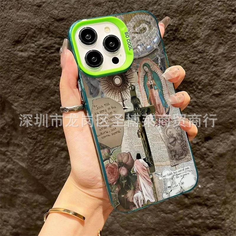 Popular application Apple 15 colored silver iPhone14Pro creative 11promax matte 16 protective case 17