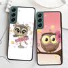 Cute Owl Hearts Lover Christmas Phone For Samsung Galaxy S24 S22 Ultra S21 Plus S20 S23 FE Case S10 S10E S9 S8 S7 Edge Cover Sil