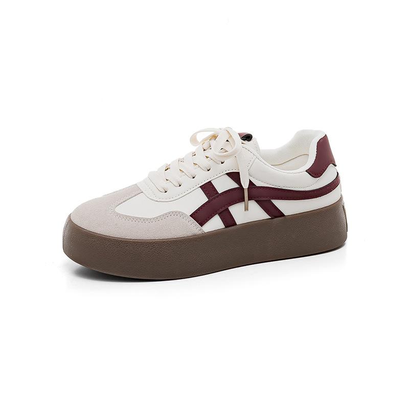 

Ретро повседневные парные кеды женские новые на платформе студенческие универсальные модные белые туфли 8861 38 [female code]