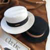 New Autumn and Winter White French Woolen Flat Hat Female British Retro Flat Edge Versatile Top Hat Flat Hat Male