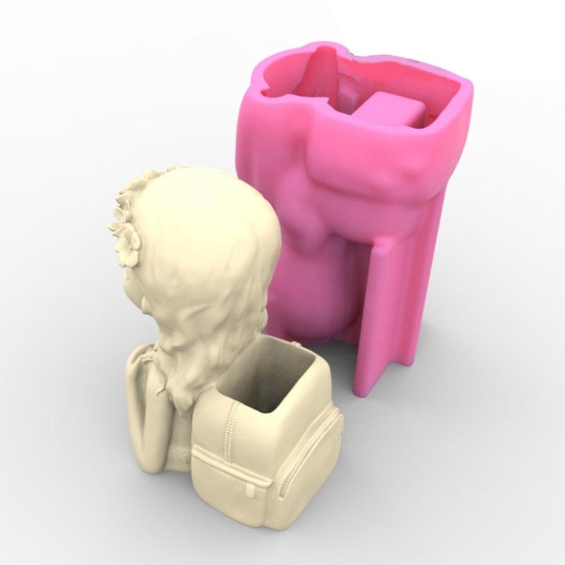 Succulents Flower Pot Resin Silicone Mold Suitable for Diy Garden Concrete Flower Pot Candle Holder Crafts Home Decor