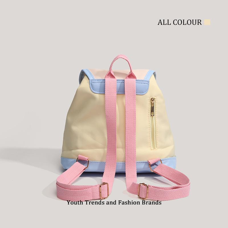 Cute mini backpack new Korean version of color matching boys and girls large-capacity schoolbag fashion casual backpack tide