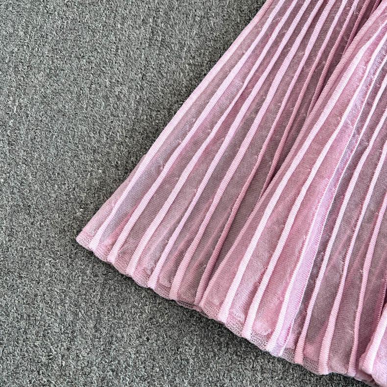 Summer Korean Style Women's Clothing Sleeveless Sweater Dress Tank Knit Long Dress with Fish Tail Woman Dresses