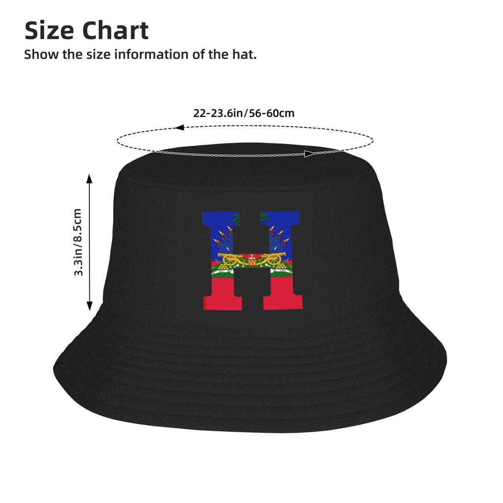 Girl Bucket Hat H For Haiti Vocation Getaway Headwear Lightweight Outdoor Fishing Hats Bob Hat Gifts Idea