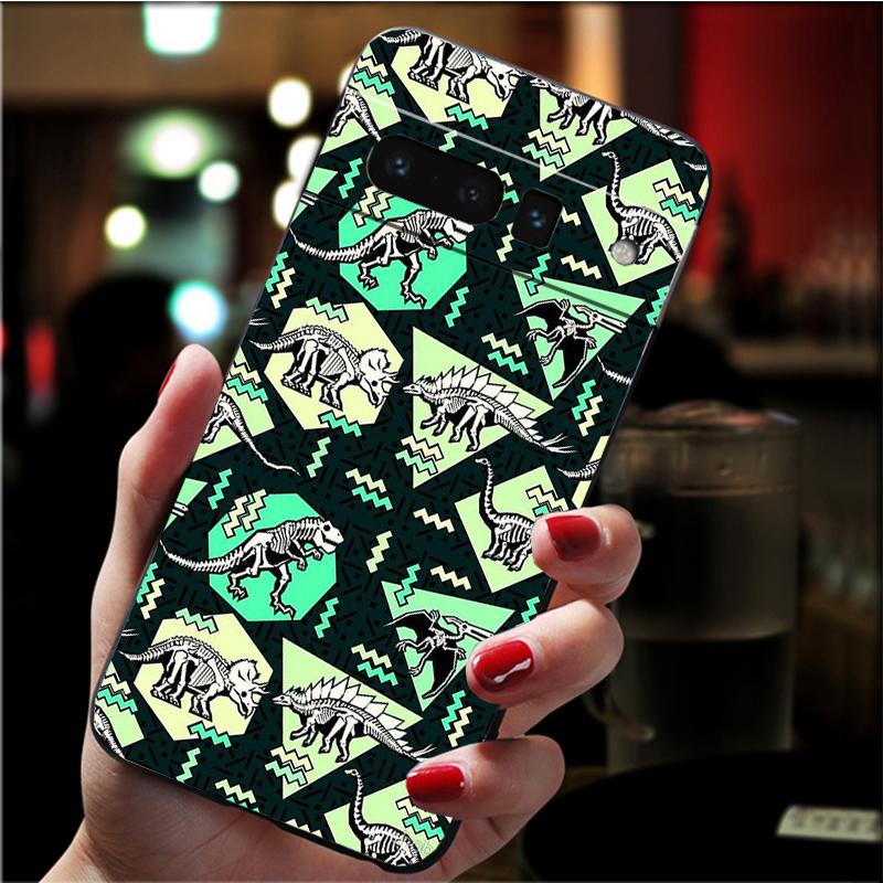 Phone Case for Google Pixel 7 Pro 7 6A 6 Pro 5A 4A 3A Pixel 4 XL Pixel 5 6 4 3 XL 3A XL 2 XL Cute Baby Dinosaur Case Funda