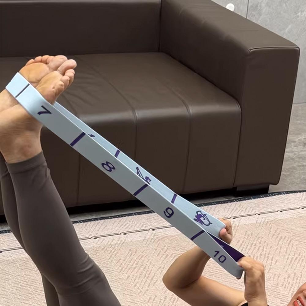 Elastic Yoga Resistance Band 8/10/12 Grid Auxiliary Stretching Belt  Children/Adult
