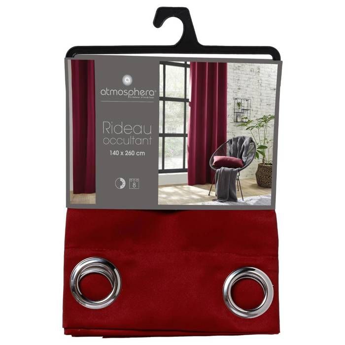 Red Blackout Curtain 140x260cm - Atmosphera Interior Designer